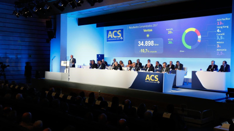 Imagen de la última junta de accionistas de ACS. E.P.