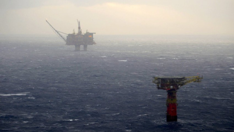 Plataformas petrolíferas en el Mar del Norte. AFP