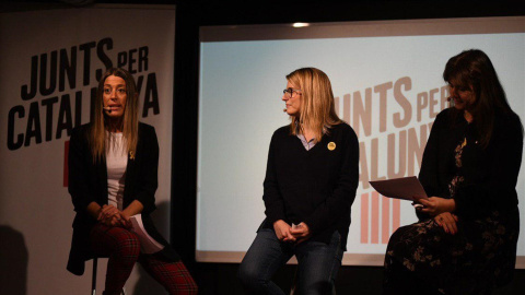 Miriam Nogueras, Elsa Artadi i Laura Borràs. EUROPA PRESS