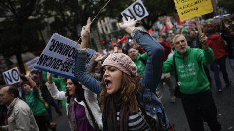 Una manifestación en defensa de la educación pública en Madrid, en 2012.-REUTERS