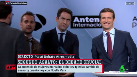 Casado, antes del debate.