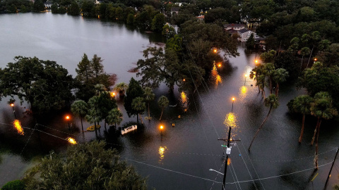 Vista aérea de las inundaciones cerca de Orlando, Florida, tras el paso del huracán Ian, a 29 de septiembre de 2022.