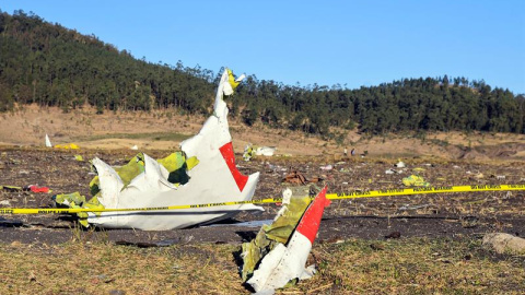 Restos del Boeing 737 de Ethiopia Airlines siniestrado ayer. /EFE