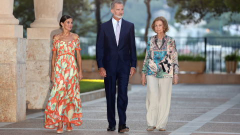 Imagen de la recepción de los reyes en el Palacio de Marivent- 04/08/2022