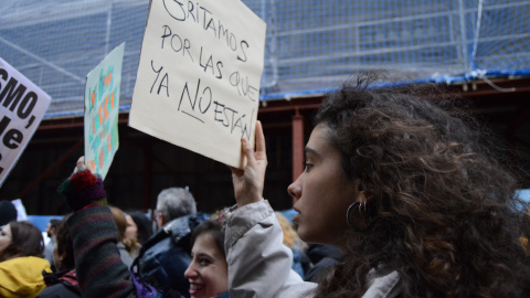 Una de las cientos de pancartas que sostenían las feministas - Arancha Ríos