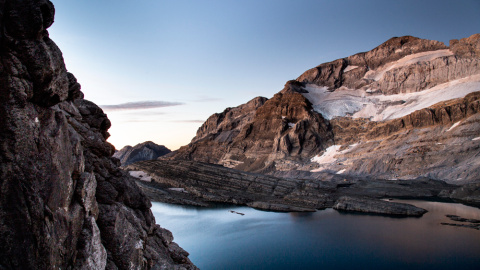 El glaciar de Monteperdido, en septiembre de 2018. PEDRO ARMESTRE