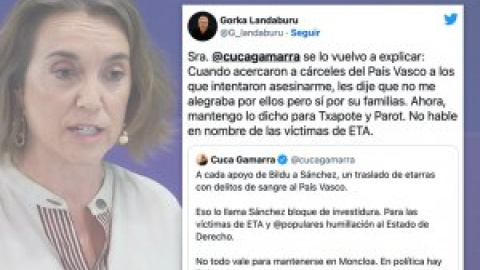 Gorka Landaburu y María Jáuregui responden a Cuca Gamarra por sus palabras sobre el traslado de presos de ETA: "No hable en nombre de las víctimas"