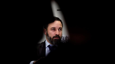 El presidente de Vox, Santiago Abascal, durante un acto. EFE/Juan Carlos Hidalgo