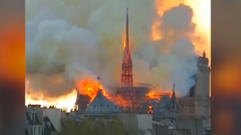 El fuego devora la Catedral de Notre Dame de ParÃ­s 