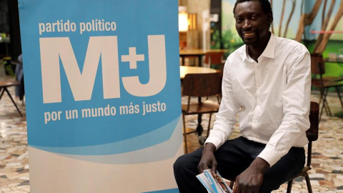 Augustin Ndour, candidato a la Presidencia del Gobierno por Un Mundo MásJusto (M+J). - EFE