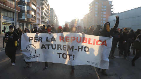 Mobilització a Girona durant el 21-F. @_emape