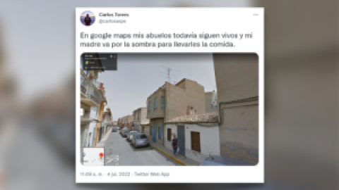 El emotivo tuit de un periodista que muestra cómo en Google Maps sus abuelos "siguen vivos"