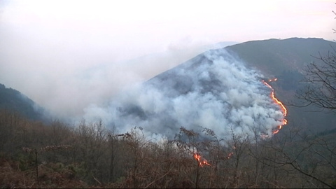 Incendio en Asturias.