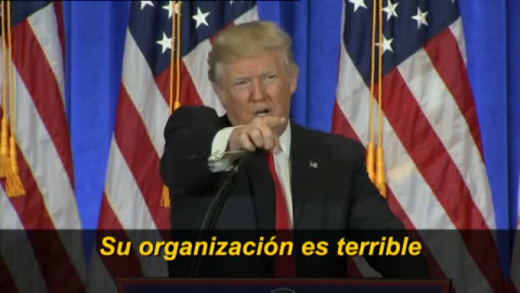 Donald Trump manda callar a un periodista en su primera rueda de prensa ...