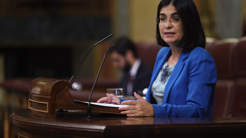 22/09/2022-La ministra de Sanidad, Carolina Darias, interviene durante una sesión plenaria, en el Congreso de los Diputados, a 22 de septiembre de 2022, en Madrid