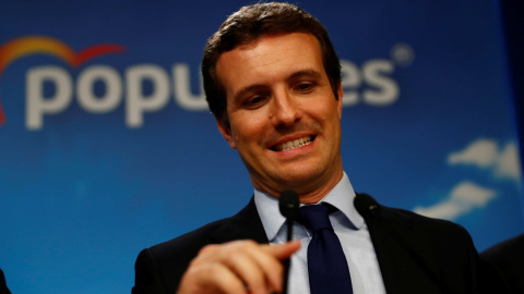 Casado habla tras el resultado electoral. Reuters/Juan Medina