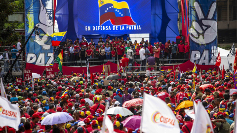 El presidente de la Asamblea Nacional Constituyente de Venezuela, Diosdado Cabello, durante su discurso.