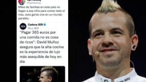 Los tuiteros estallan contra el chef Dabiz Muñoz tras defender que "pagar 365 euros por una comida no es de ricos": "Vive en un mundo paralelo"