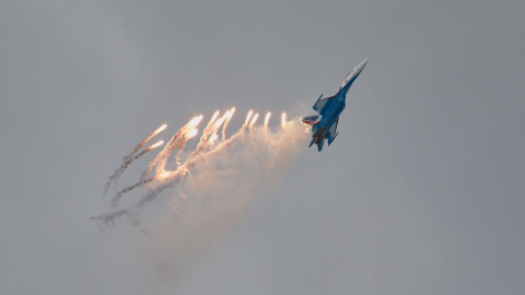 Imagen de archivo de un avión ruso con misiles hipersónicos en Kaliningrado.