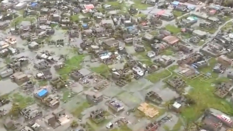 Vista aérea de los daños causados en la ciudad de Beira, en Mozambique. - REUTERS