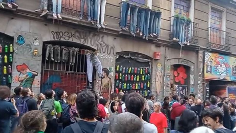 Vídeo de la ocupación del edificio en la calle del Pez de Madrid, a 7 de octubre de 2022