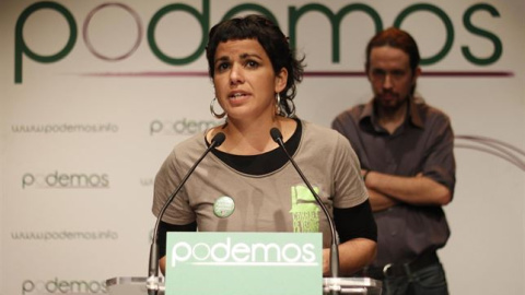 Teresa Rodríguez en un acto de Podemos.