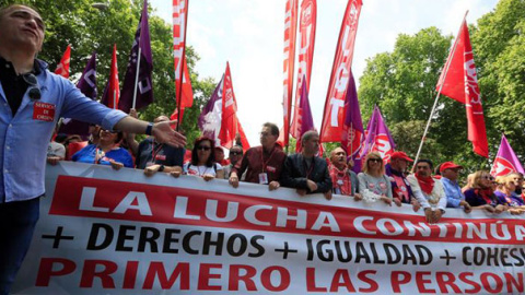 Manifestación del 1 de Mayo, Día del Trabajador, en Madrid. / EFE