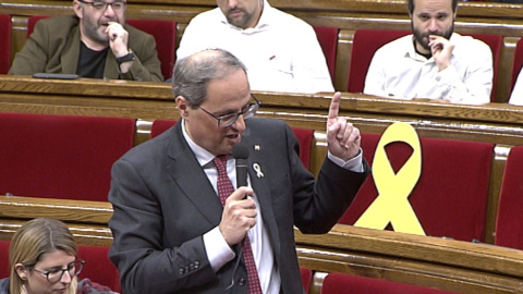 Torra reafirma su defensa de los lazos amarillos