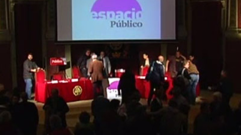 Momento final del debate en el Ateneo de Madrid.