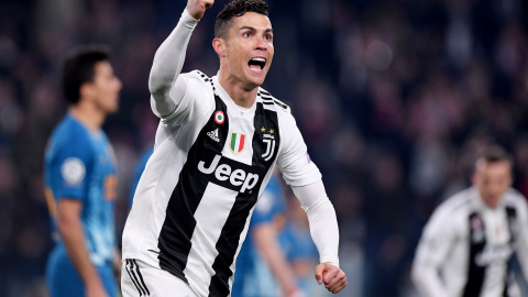 Cristiano Ronaldo celebra uno de sus goles en la vuelta de los octavos de final de la Champions contra el Atlético. /REUTERS