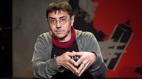 El fundador de Podemos Juan Carlos Monedero durante la entrevista concedida a Efe. EFE/Luca Piergiovanni