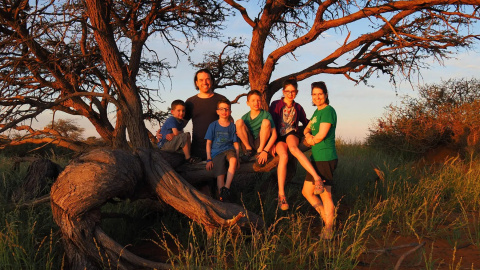 Imagen de la la familia en Namibia