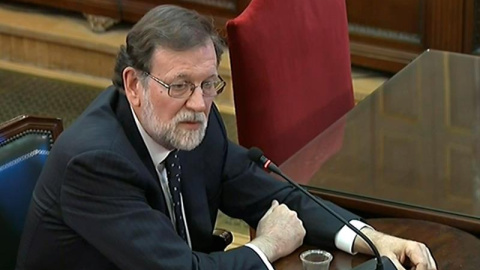 Imagen de la señal institucional del Tribunal Supremo del expresidente del Gobierno Mariano Rajoy. - EFE