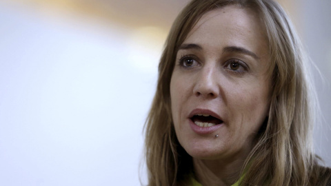 La excandidata de IU a la Comunidad de Madrid, Tania Sánchez, durante la rueda de prensa para concretar una candidatura unitaria al Gobierno regional. -EFE/Angel Díaz