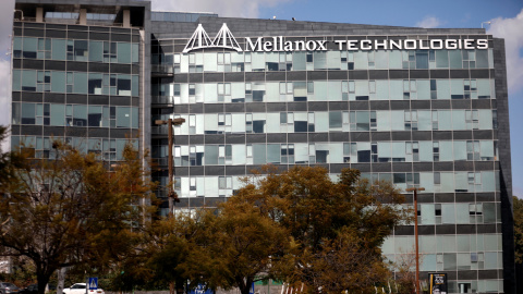 El logo de Mellanox Technologies, en sus oficinas en la localidad israelí de Yokneam. REUTERS/Amir Cohen