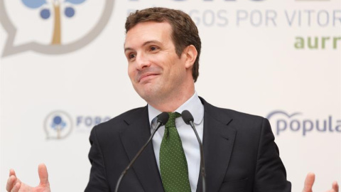 El presidente del PP, Pablo Casado. - EFE