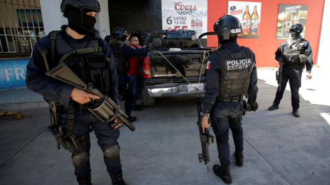 La Policía mexicana, en el estado de Sinaloa este viernes. REUTERS/Daniel Becerril