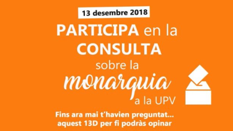 Cartel sobre el referéndum en la UPV - Twitter