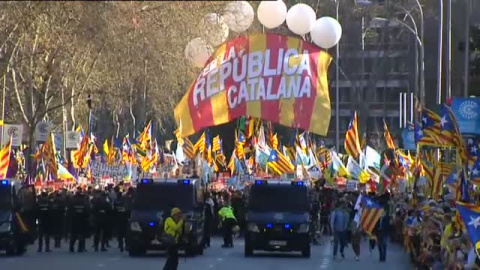 Multitudinaria manifestaciÃ³n en Madrid contra el juicio del procÃ©s