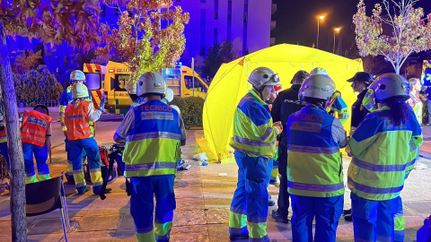 Inmediaciones del siniestro en el que ha muerto un menor en Alcorcón, a 6 de octubre de 2022.