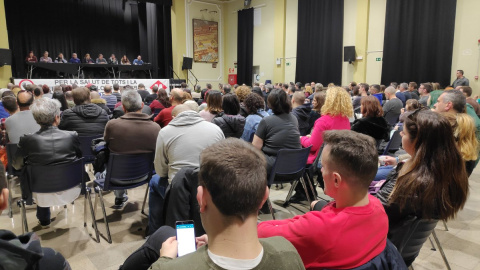 L'assemblea dels treballadors del Metro que ha convocat noves aturades per l'amiant. CGT METRO