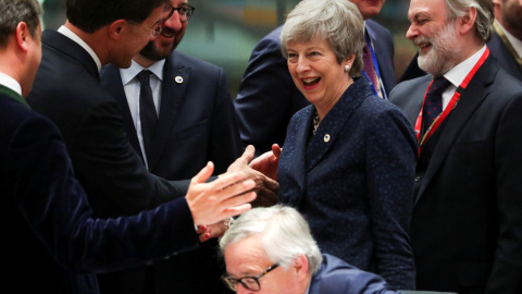 May, en la cumbre de la UE en Bruselas este jueves. REUTERS/Yves Herman