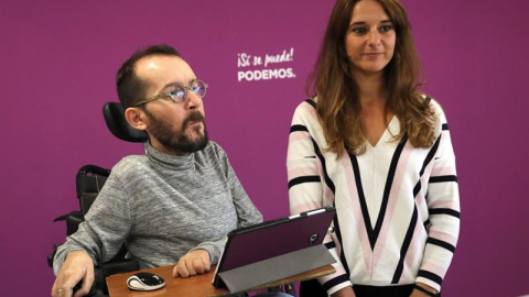 Pablo Echenique y Noelia Vera durante la Ejecutiva de Podemos / EFE