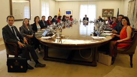 El jefe del Ejecutivo, Pedro Sánchez, preside el primer Consejo de Ministras y Ministros de su Gabinete.LA MONCLOA/J.M.Cuadrado.