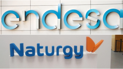 Los logos de las eléctricas Endesa y Naturgy (antigua Gas Natural Fenosa). EFE/REUTERS