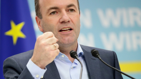 El candidato del PPE, Manfred Weber, en un acto electoral en Viena. REUTERS/Lisi Niesner