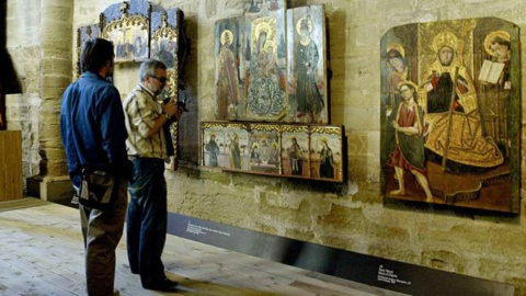 El Museu de Lleida Diocesà i Comarcal expone parte de las 111 obras actualmente en litigio entre los dos obispados. /ARCHIVO EFE