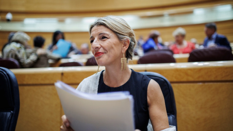 18/10/22 La vicepresidenta segunda del Gobierno y ministra de Trabajo, Yolanda Díaz, comparece en el Senado, a 18 de octubre de 2022.