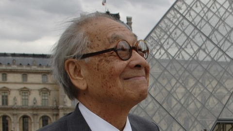 El arquitecto estadounidense Ieoh Ming Pei en Paris. / AFP