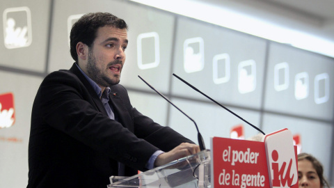 El  candidato de Izquierda Unida a las elecciones generales, Alberto Garzón, interviene ante el Consejo Político de la federación. EFE/Víctor Lerena